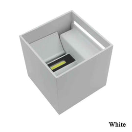 Applique Murale Led "Cube" Blanche 12W. Teinte Blanc Froid