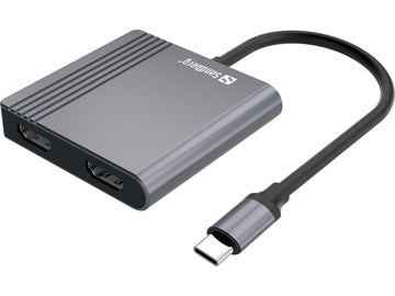 Station d'accueil usb-c sandberg 136-44 2xhdmi+usb+pd - clicktofournisseur.com