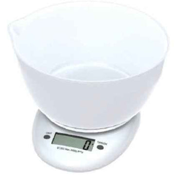Omega kitchen scale OBSKWB, white