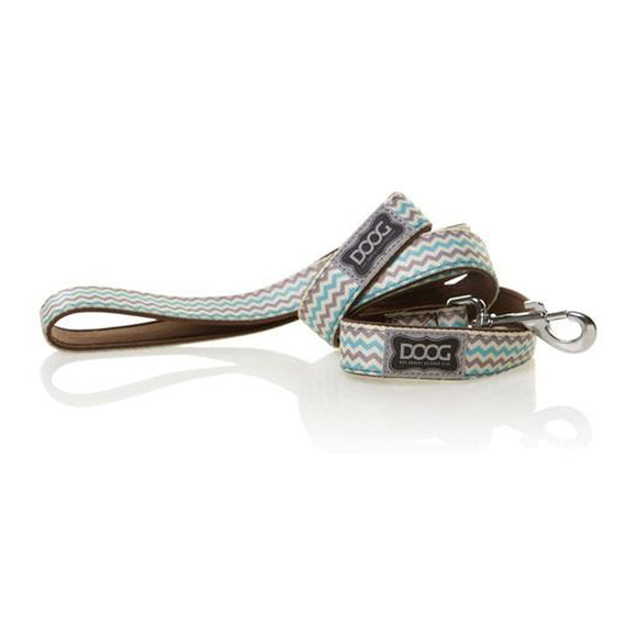 Doog Benji Lead with Brown & Blue Zigzag