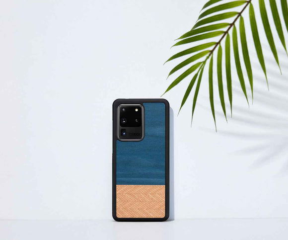 Coque MAN&WOOD pour Galaxy S20 Ultra denim noir