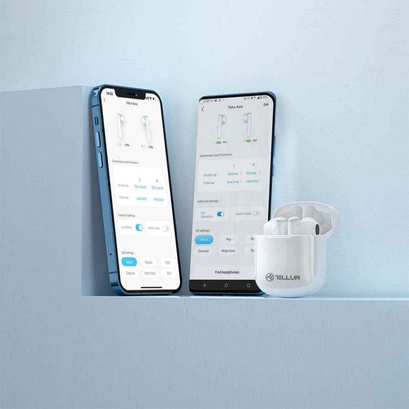 Tellur Aura True Wireless Earphones APP White