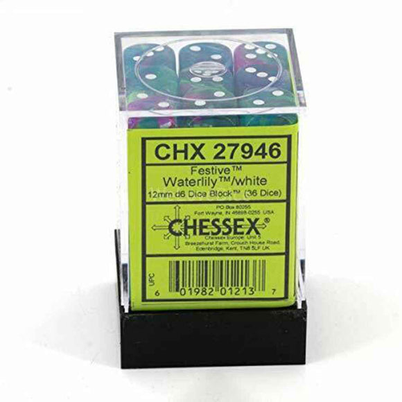 Festive Chessex 12mm D6 Dice Block