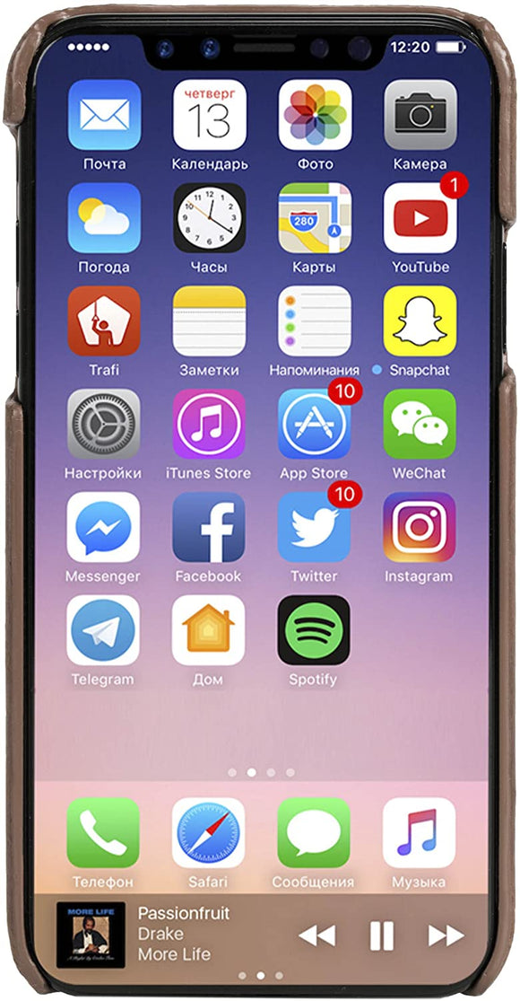 Étui pour cartes krusell sunne 2 pour iphone x cognac vintage 61104