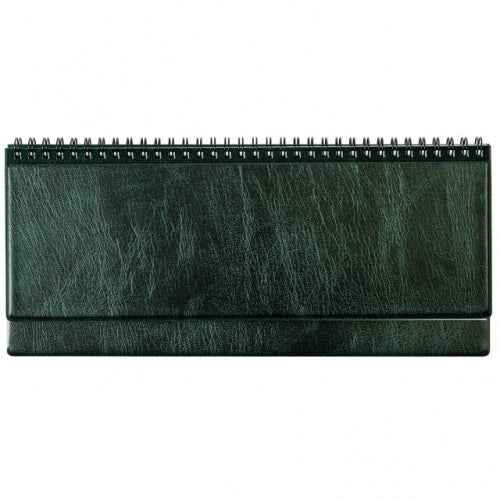 Horizontal table calendar Memo PVC 2026m. Green