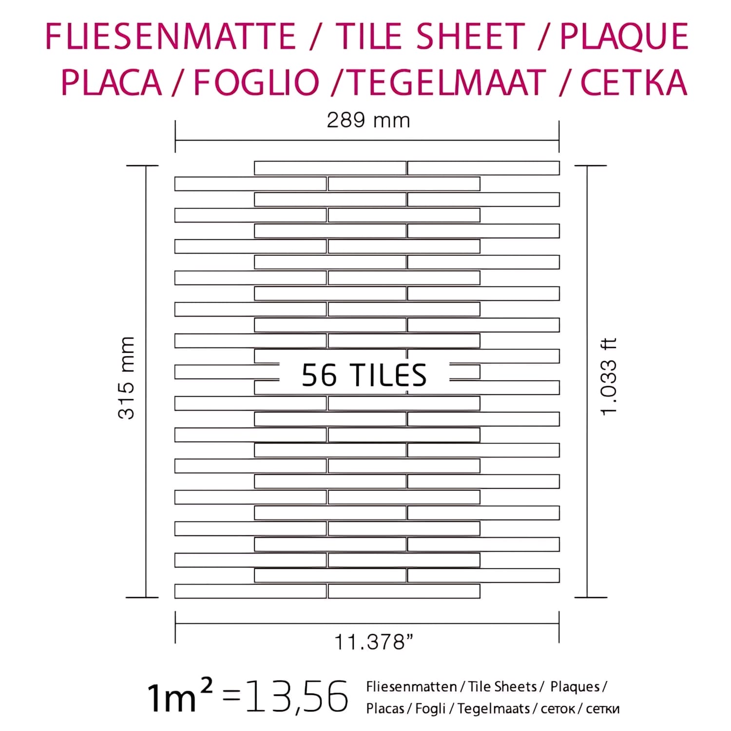 Mosaïque métal massif Carrelage Acier brut laminé gris Grosseur 1,6mm ALLOY Deedee-RS 0,78 m2