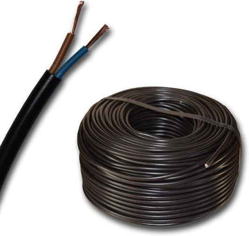 Câble de retour client Ecost en plastique, câble LED rond, câble d'appareil, H05VVF 2 x 1,5 mm² (mm2), c