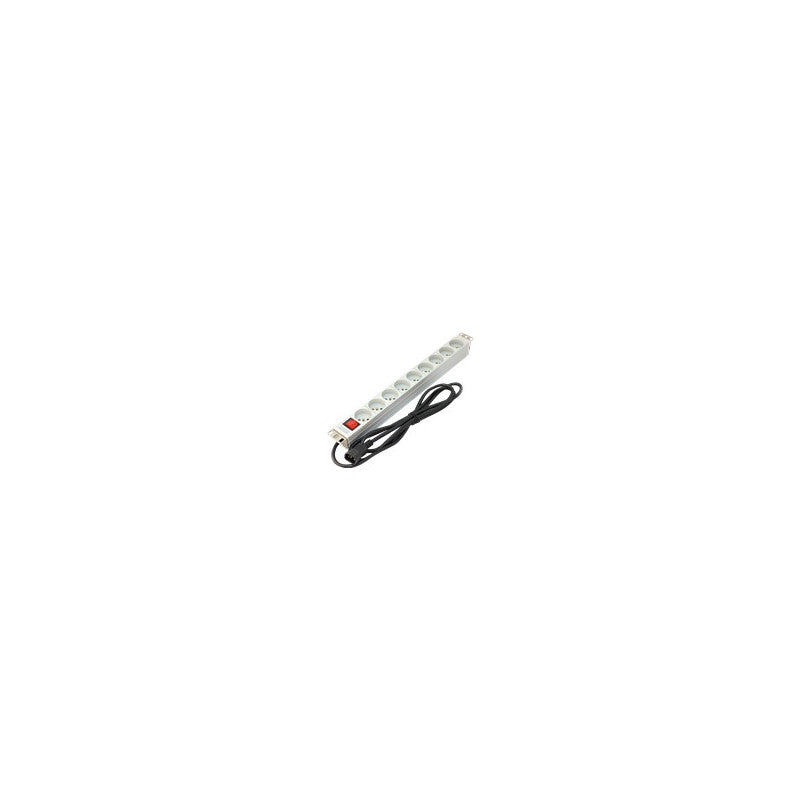 Unité de distribution d'alimentation pdu digitus a-19-strip-4-imp 9 prises secteur 1u blanc