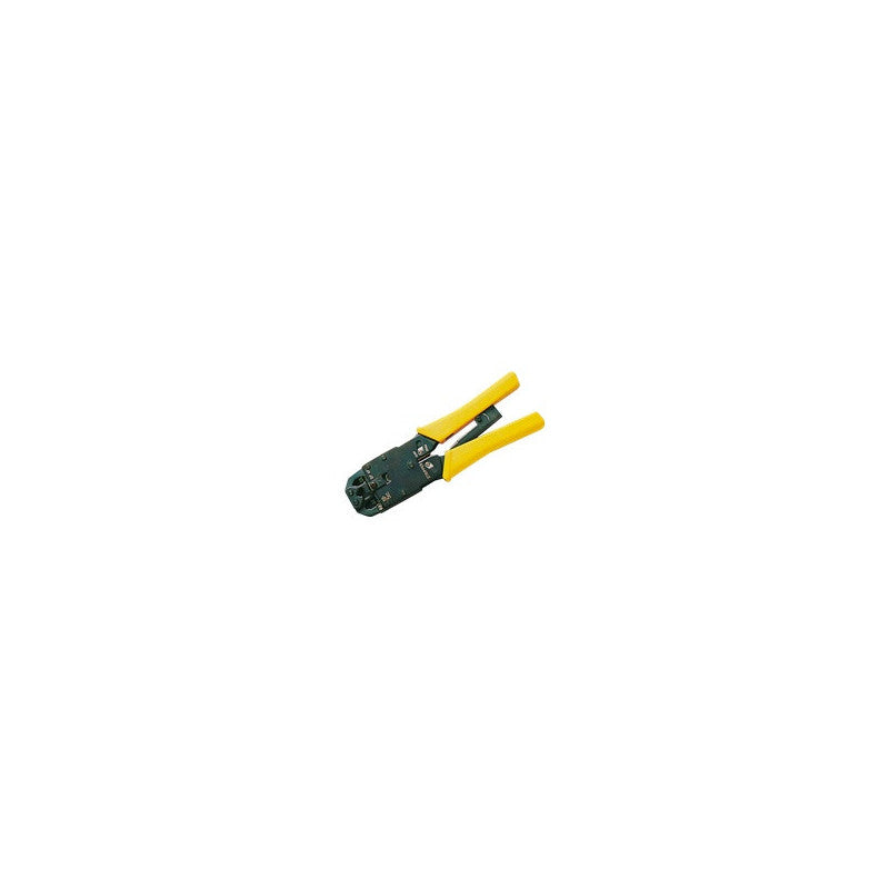 Pince à sertir modulaire digitus compatible avec les modèles 4p2c 4p4c 6p4c 6p6c et 8p8c avec dénudeur et coupe-fil  digitus