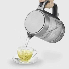 Severin WK 3420 electric kettle 1.7 L 2200 W Black, Stainless steel, Transparent