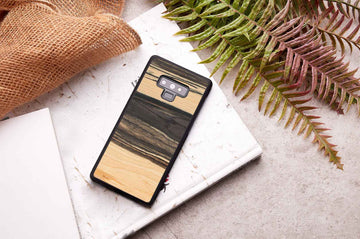 Coque de smartphone MAN&WOOD pour Galaxy Note 9, blanc, ébène et noir
