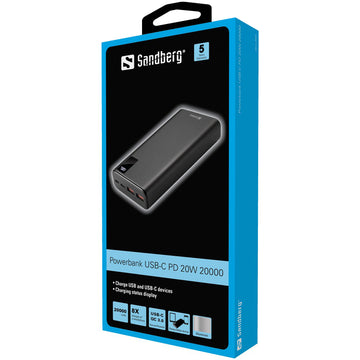 Batterie externe sandberg 420-59 usb-c pd 20 w 20 000 mah