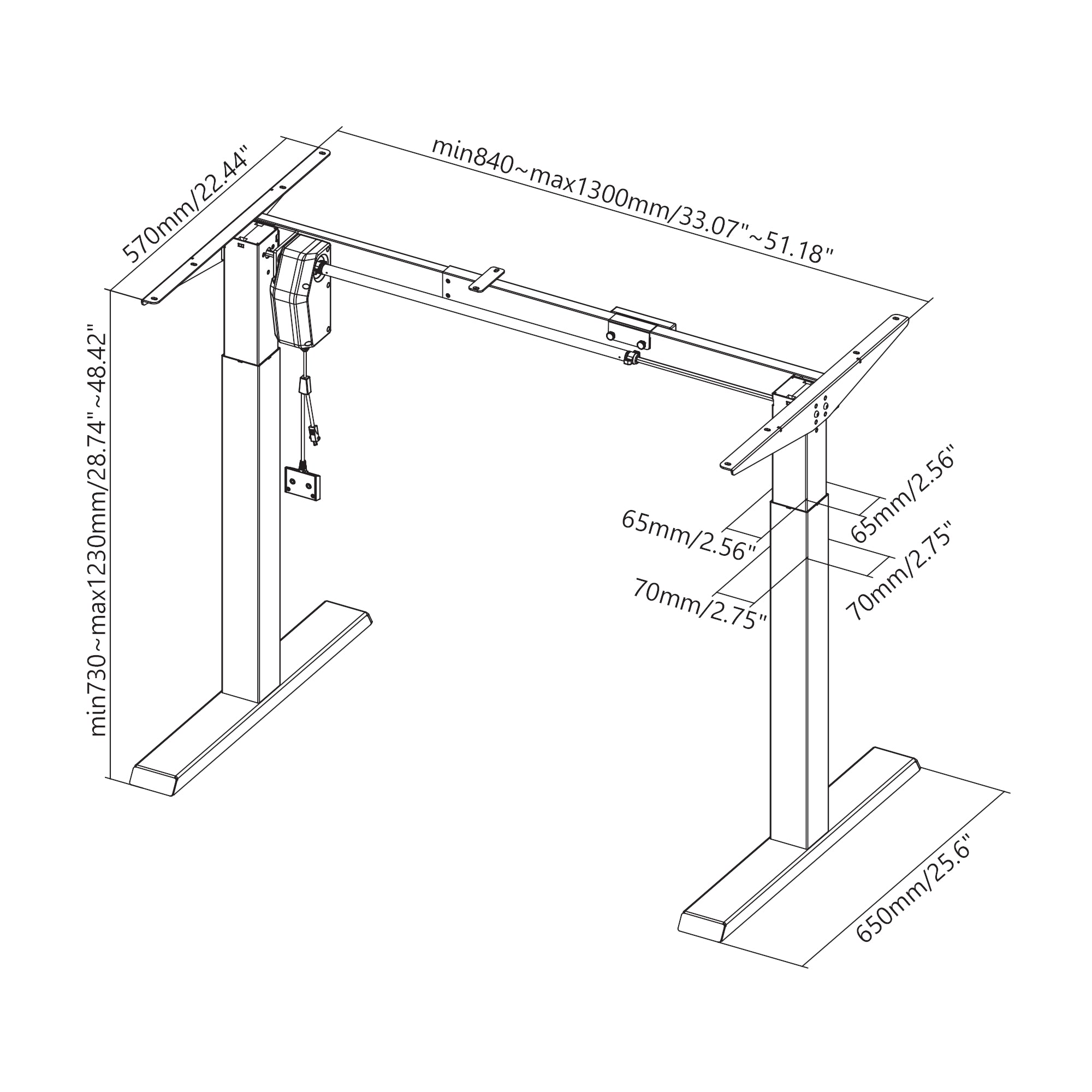 Bureau motorisé Sbox MD-622