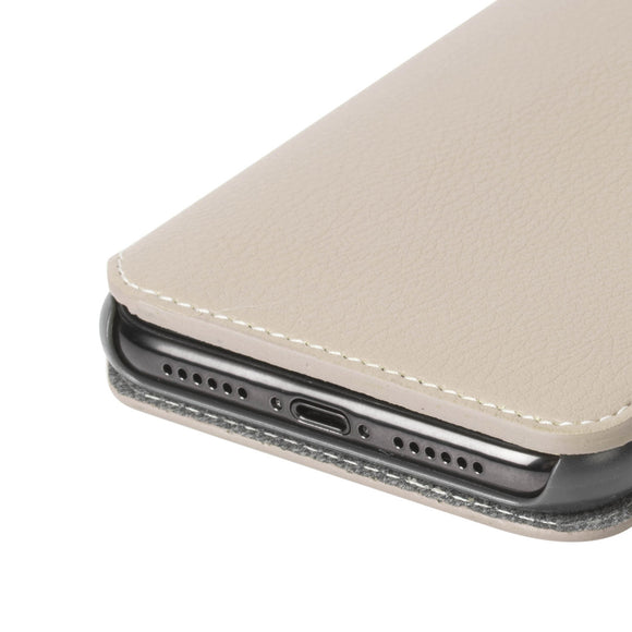 Portefeuille krusell pixbo slim wallet 4 cartes pour iphone xs max beige