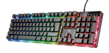 TASTATURA TRUST- gaming, "GXT 835 Azor", cu fir, 104 taste, format standard , USB, negru, "TR-23651" (timbru verde 0.8 lei)