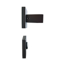 2 poignées de porte sur rosace LOFT, Verrou de condamnation pour salles de bain/WC Finition métal noir mat