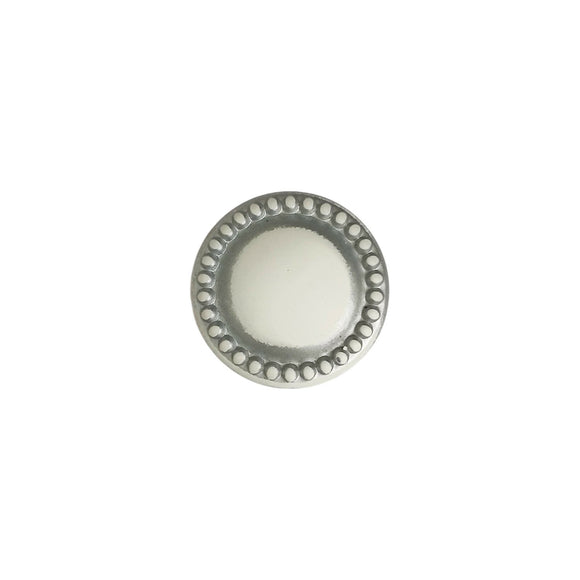 Bouton de meuble CERUSE, Finition zamak blanc argenté