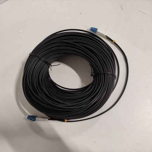 Ecost customer return Elfcam® armored glass fiber cable LC/UPC on LC/UPC OS2 Duplex Singlemode 9/125