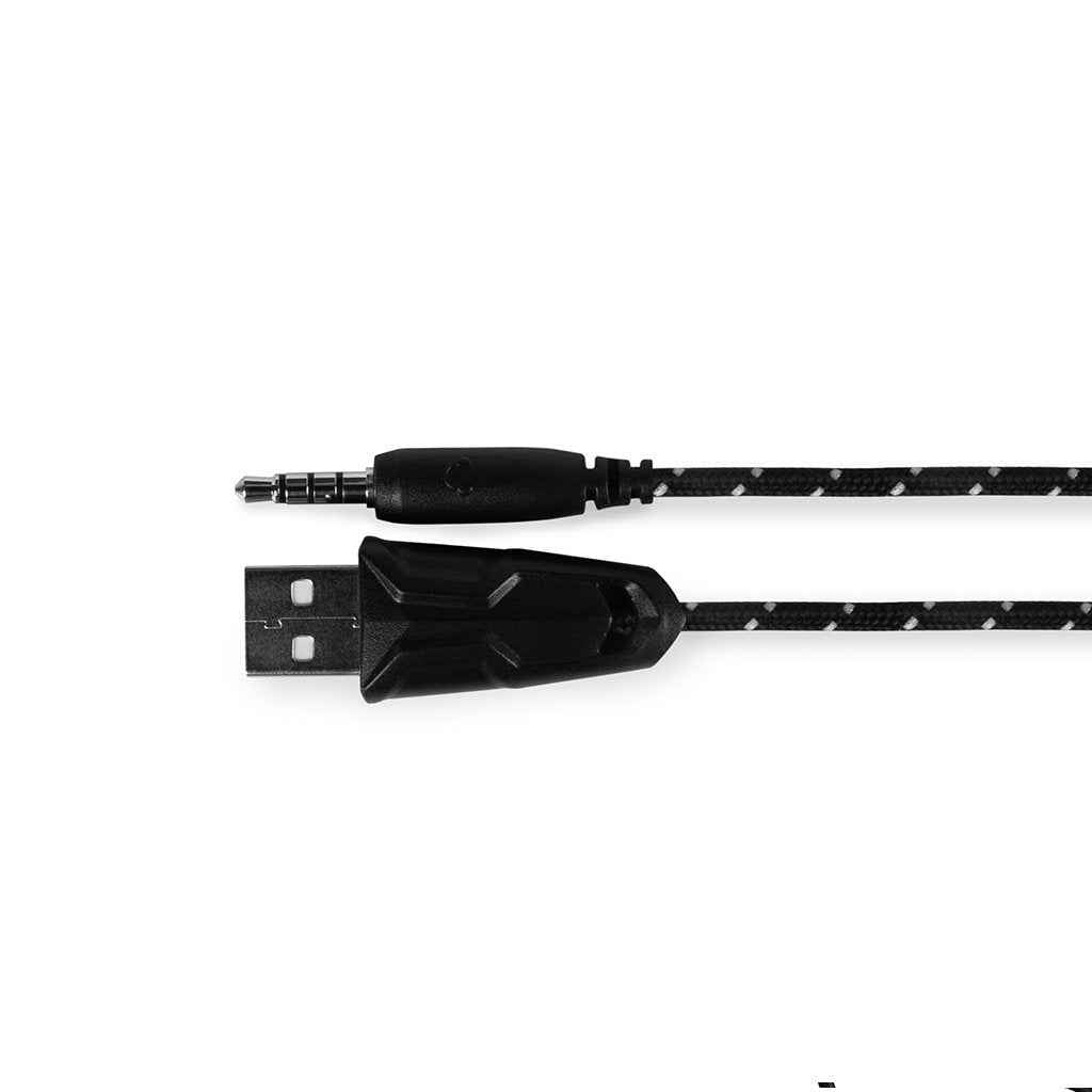Casque de jeu Modecom Volcano MC-859 Bow avec microphone, câble 3,5 mm et 2,2 m, noir