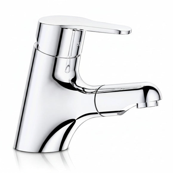 Bagnoclic miscelatore lavabo in ottone cromato con doccetta estraibile e comando monoleva.