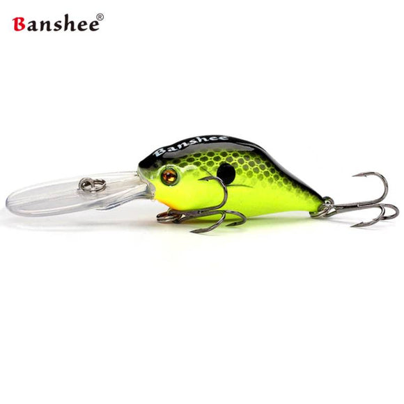 Vobleris Banshee Crankbait 50mm 10g VC07 Chartreuse Black Shad, Plūdrus