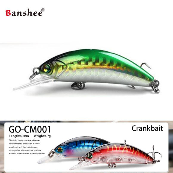 Crankbait vobleris banshee 45 mm 47 g go-cm001 green back plūdrus