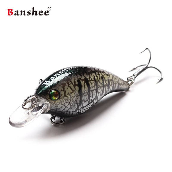 Leurre crankbait Vobleris Banshee 60 mm 10 g VC01 Titanium Creature, Plūdrus