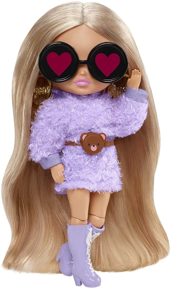 Poupée barbie® extra mini avec manteau de fourrure violet