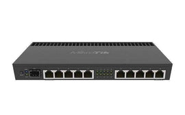 Mikrotik Wired Ethernet Router RB4011iGS+RM, Quad-core 1.4Ghz CPU, 1GB RAM, 512 MB, 1xSFP+, 1xSerial console port, PCB Temperature and Voltage Monitor, IP20, Cage and Desktop Case with Rack Ears, RouterOS L5 | Enthernet Router | RB4011iGS+RM | No Wi-Fi |