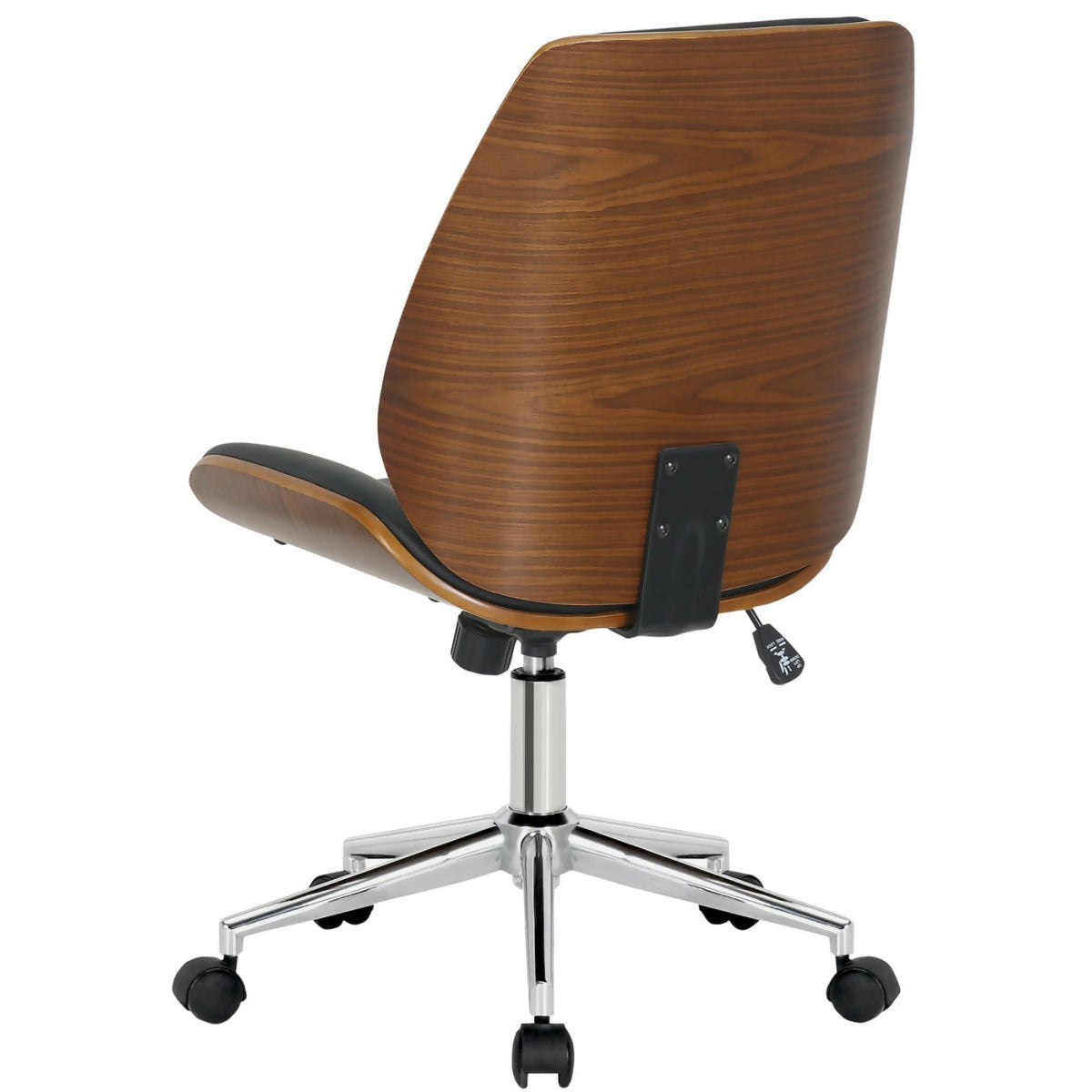 Fauteuil de bureau Mitch - Noyer - Noir