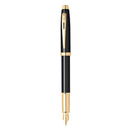 Sheaffer 100 Black Lacquer w/ Gold Fountain Pen-2