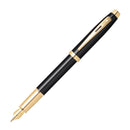 Sheaffer 100 Black Lacquer w/ Gold Fountain Pen-5