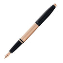 Cross Calais Brushed Rose Gold and Black Fountain Pen-3