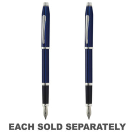 Century ll Blue Lacquer Fountain Pen w/ Chrome PT