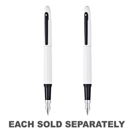 Sheaffer VFM White Lacquer and Black Fountain Pen