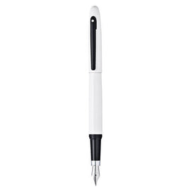 Sheaffer VFM White Lacquer and Black Fountain Pen - 0