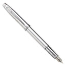 100 Brushed Chrome Fine Fountain Pen with Nickel Trim-1
