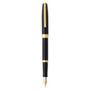 Sagaris Fine Fountain Pen with Gold Trim (Gloss Black)-1