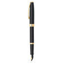 Sagaris Fine Fountain Pen with Gold Trim (Gloss Black)-2