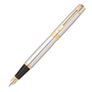 Sheaffer 300 Chrome Fine Fountain Pen w/ Gold Trim-1