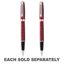 Prelude Fountain Pen with Engraved Lines (Red)