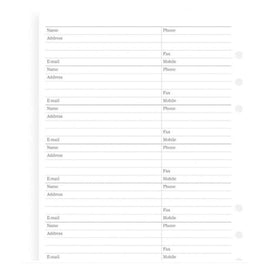 Filofax Deskfax Address Notepaper Insert