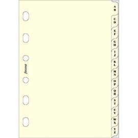 Filofax Pocket A-Z Index 2 Letters per Tab (Cream)