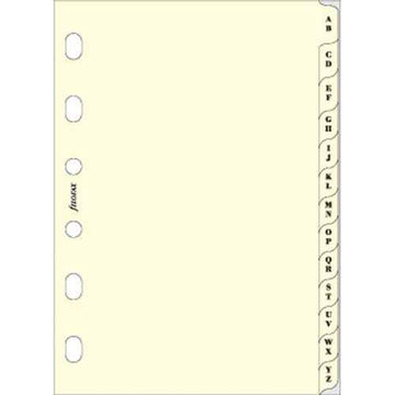Filofax Pocket A-Z Index 2 Letters per Tab (Cream)