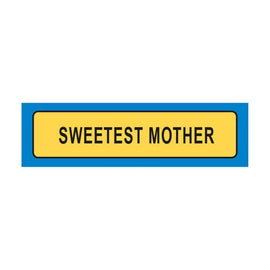 Sweetest Mother License Plate Keyring