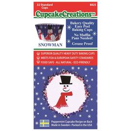 Snowman Cupcake Cups 32pk