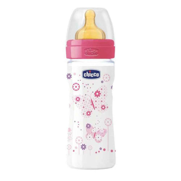 Chicco Well-Being Latex Teat Bottle 2 Months+ 250mL