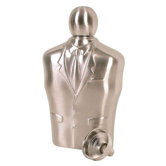 Coyote Satin Suit Flask with Funnel Set 6oz
