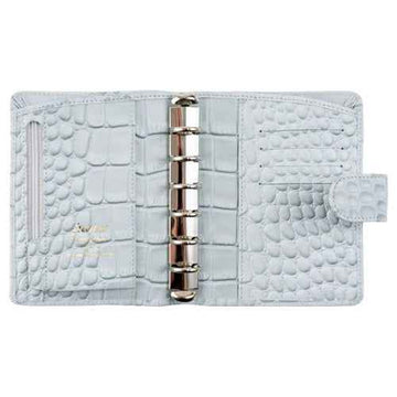 Filofax Classic Croc Pocket Organiser (Silver Mist)