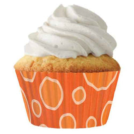 Standard Orange Dots Cupcake Cups 32pk